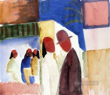 En la calle expresionista Pinturas al óleo